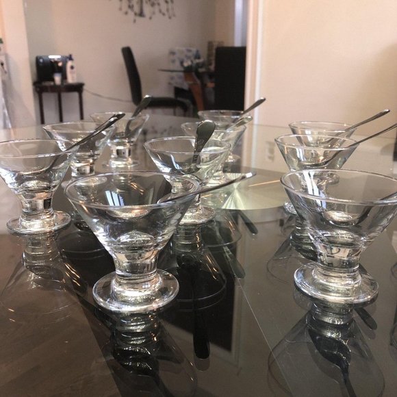 12-Piece Desert Dishes With Mini Spoons - Picture 1 of 5